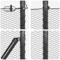 Recinzione Hexagonale vidaXL Grigia 0.5x50 m Acciaio