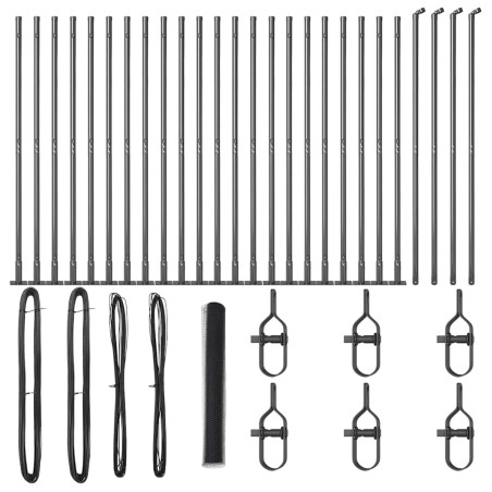 Recinzione Esagonale vidaXL Grigio 1.2x50 m Acciaio
