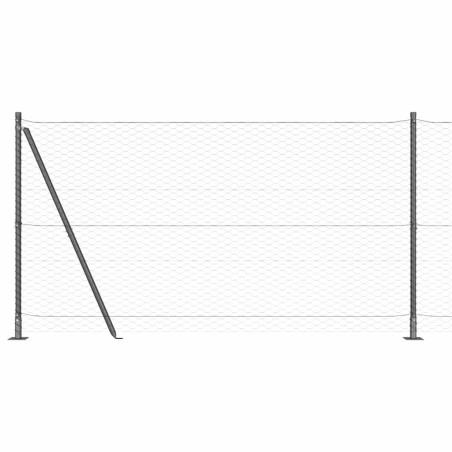 Recinzione esagonale vidaXL Grigio 1.2x50 m Acciaio