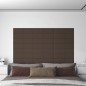 Pannelli Murali 12 pz Tortora 60x15 cm Tessuto 1,08 m² Pannelli Murali 12 pz Tortora 60x15 cm Tessuto 1,08 m²