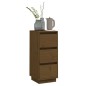 Credenza Marrone Miele 32x34x75 cm in Legno Massello di Pino