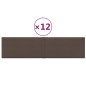 Pannelli Murali 12 pz Tortora 60x15 cm Tessuto 1,08 m² Pannelli Murali 12 pz Tortora 60x15 cm Tessuto 1,08 m²