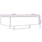Tavolino da Salotto Rovere Fumo 85x55x31cm in Legno Multistrato
