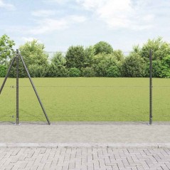 vidaXL Recinzione Esagonale Grigia 1.2x100 m in Acciaio
