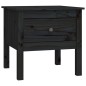 Tavolini 2 pz Neri 50x50x49 cm in Legno Massello di Pino Tavolini 2 pz Neri 50x50x49 cm in Legno Massello di Pino
