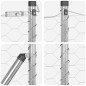 Recinzione Hexagonale vidaXL 0.4x10 m in Acciaio Zincato