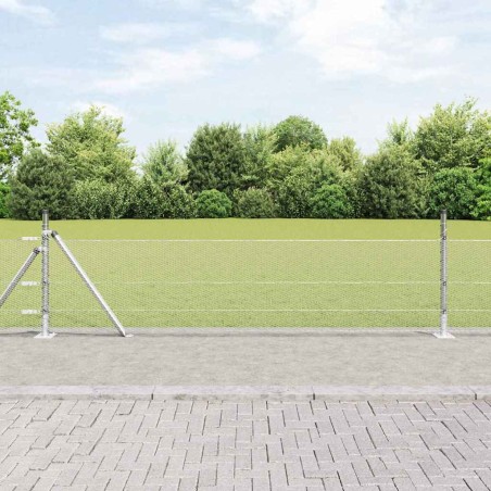 Recinzione Esagonale vidaXL 0.5x10 m in Acciaio Zincato