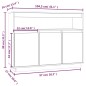 Credenza Bianca 104,5x34x80 cm in Legno Massello di Pino Credenza Bianca 104,5x34x80 cm in Legno Massello di Pino