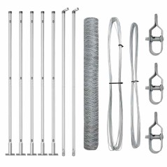 Recinzione Esagonale vidaXL 1x10 m Acciaio Zincato