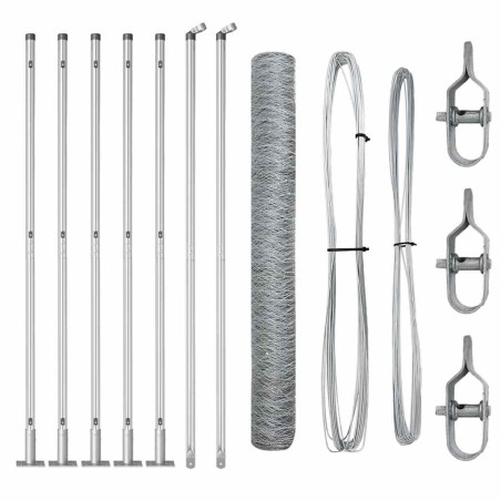 Recinzione Esagonale vidaXL 1x10 m Acciaio Zincato