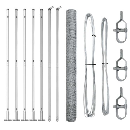 Recinzione Esagonale vidaXL 1.4x10 m Acciaio Zincato