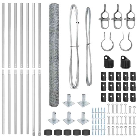 Recinzione Esagonale vidaXL 1.5x10 m Acciaio Galvanizzato