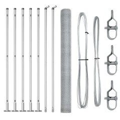 Recinzione Esagonale vidaXL 1.6x10 m Acciaio Zincato