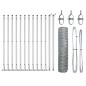 vidaXL Set di Recinzione Acciaio Zincato 25 x 0.5 m (rete 50 mm)
