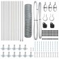 vidaXL Set di Recinzione Acciaio Zincato 25 x 0.5 m (rete 50 mm)