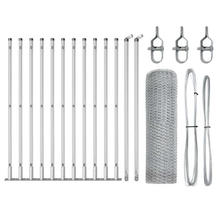 Recinzione Esagonale vidaXL 0.6 x 25 m Acciaio Galvanizzato