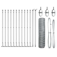 Recinzione Esagonale vidaXL 0.6x25 m in Acciaio Galvanizzato