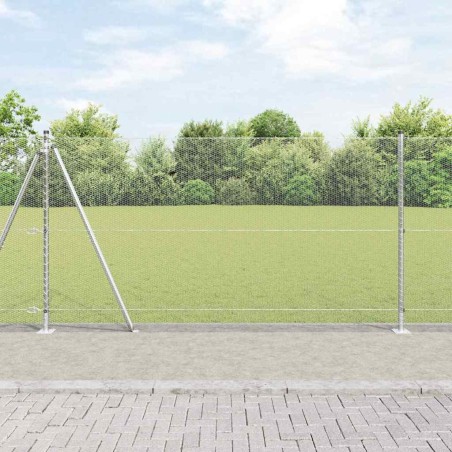 vidaXL Set di Recinzione Acciaio zincato 25 x 1.2 m Acciaio zincato