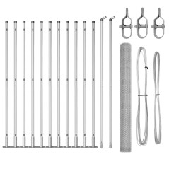 Recinzione Esagonale vidaXL 1.6x25 m Acciaio Zincato