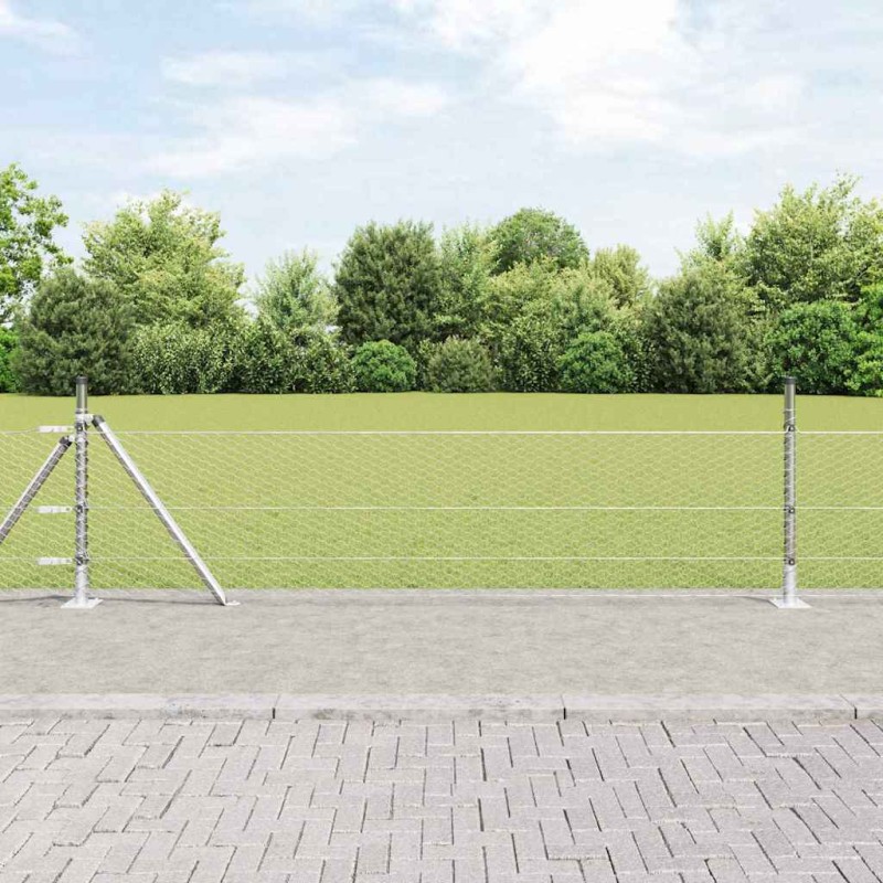 Recinzione Esagonale vidaXL 0.4x50 m Acciaio Zincato Recinzione Esagonale vidaXL 0.4x50 m Acciaio Zincato