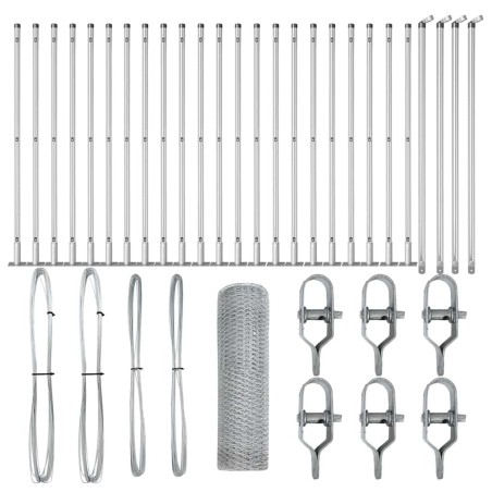 Recinzione esagonale vidaXL 0.5x50 m Acciaio Galvanizzato