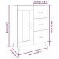 Credenza Bianca 69,5x34x90 cm in Legno Multistrato Credenza Bianca 69,5x34x90 cm in Legno Multistrato