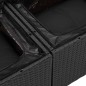 vidaXL Set divano da giardino 3 pezzi con cuscini in rattan sintetico nero