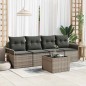 vidaXL Set da Giardino 5 Pezzi con Cuscini Grigi in Rattan