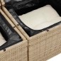 vidaXL Set Giardino 5 Pezzi con Cuscini Beige in Rattan