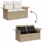 vidaXL Set Giardino 5 Pezzi con Cuscini Beige in Rattan