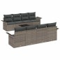 vidaXL Set di Divani da Giardino 9 Pezzi con Cuscini Grigio in Rattan Sintetico vidaXL Set di Divani da Giardino 9 Pezzi con Cuscini Grigio in Rattan Sintetico