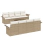 vidaXL Set da giardino 9 pezzi con cuscini Beige in rattan sintetico vidaXL Set da giardino 9 pezzi con cuscini Beige in rattan sintetico