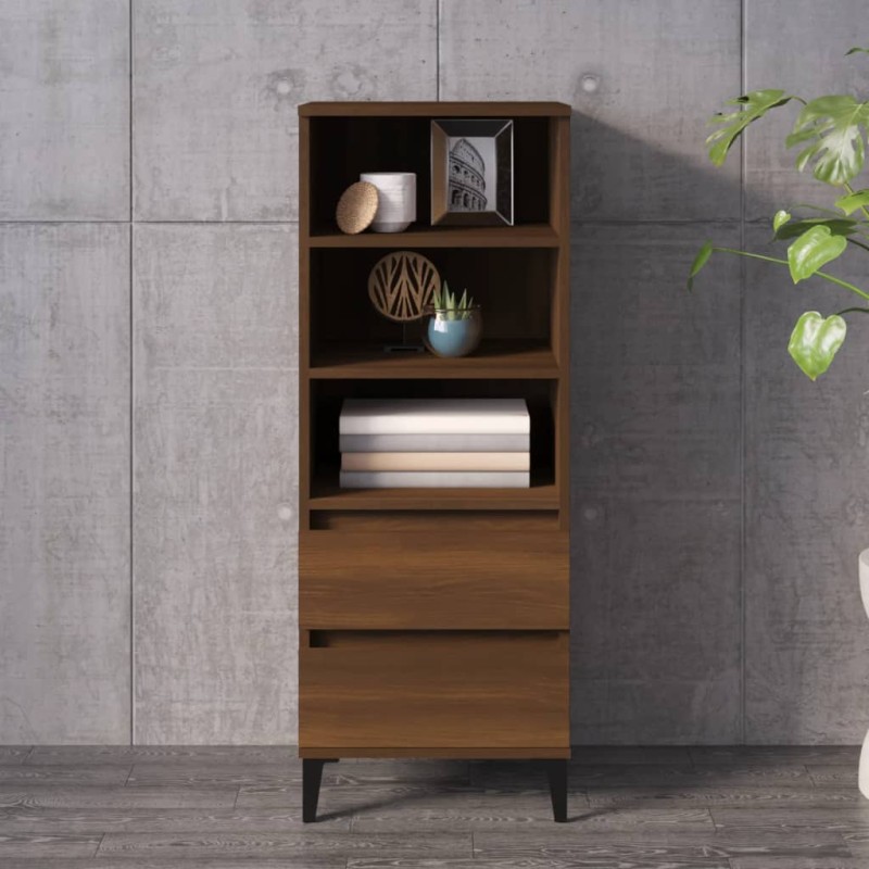 Credenza Rovere Marrone 40x36x110 cm in Legno Multistrato Credenza Rovere Marrone 40x36x110 cm in Legno Multistrato