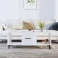 Tavolino da Salotto Bianco 102x50x40 cm in Legno Multistrato Tavolino da Salotto Bianco 102x50x40 cm in Legno Multistrato