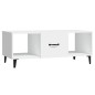 Tavolino da Salotto Bianco 102x50x40 cm in Legno Multistrato Tavolino da Salotto Bianco 102x50x40 cm in Legno Multistrato