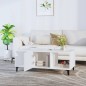 Tavolino da Salotto Bianco 102x50x40 cm in Legno Multistrato Tavolino da Salotto Bianco 102x50x40 cm in Legno Multistrato