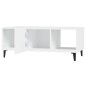 Tavolino da Salotto Bianco 102x50x40 cm in Legno Multistrato Tavolino da Salotto Bianco 102x50x40 cm in Legno Multistrato