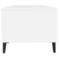 Tavolino da Salotto Bianco 102x50x40 cm in Legno Multistrato Tavolino da Salotto Bianco 102x50x40 cm in Legno Multistrato