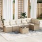 vidaXL Set di divano da giardino a 7 pezzi con cuscini marroni in rattan polipropilene vidaXL Set di divano da giardino a 7 pezzi con cuscini marroni in rattan polipropilene