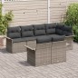 vidaXL Set Divano da Giardino 7 Pezzi con Cuscini Grigio in Rattan Sintetico di vidaXL Set Divano da Giardino 7 Pezzi con Cuscini Grigio in Rattan Sintetico di