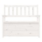 Panca Bianca 112,5x51,5x96,5 cm in Legno Massello di Pino Panca Bianca 112,5x51,5x96,5 cm in Legno Massello di Pino