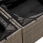 vidaXL Set di divani da giardino a 6 pezzi con cuscini neri in rattan sintetico.