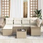 vidaXL Set da giardino di divani 7 pezzi con cuscini marroni in rattan sintetico. vidaXL Set da giardino di divani 7 pezzi con cuscini marroni in rattan sintetico.