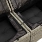 vidaXL Set da giardino modulare con divano a 7 pezzi e cuscini in rattan grigio