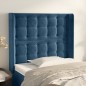 Testiera ad Orecchio Blu Scuro 83x16x118/128 cm in Velluto Testiera ad Orecchio Blu Scuro 83x16x118/128 cm in Velluto