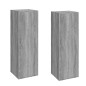 Mobili TV 2 pz Grigio Sonoma 30,5x30x90 cm in Legno Multistrato Mobili TV 2 pz Grigio Sonoma 30,5x30x90 cm in Legno Multistrato