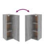Mobili TV 2 pz Grigio Sonoma 30,5x30x90 cm in Legno Multistrato Mobili TV 2 pz Grigio Sonoma 30,5x30x90 cm in Legno Multistrato