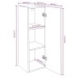 Mobili TV 2 pz Grigio Sonoma 30,5x30x90 cm in Legno Multistrato Mobili TV 2 pz Grigio Sonoma 30,5x30x90 cm in Legno Multistrato