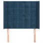 Testiera ad Orecchio Blu Scuro 83x16x118/128 cm in Velluto Testiera ad Orecchio Blu Scuro 83x16x118/128 cm in Velluto