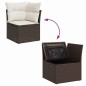 vidaXL Set Divano Giardino da 9 Pezzi con Cuscini Marrone in Rattan Sintetico